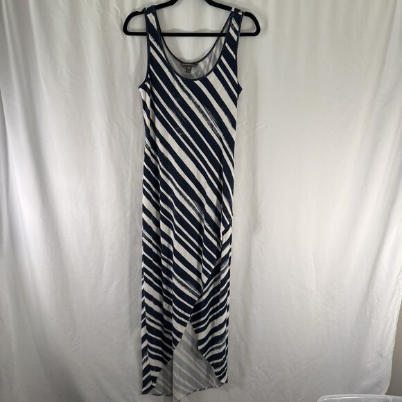 Tommy Bahama Dresses & Skirts - Tommy Bahama Maxi Dress Women's Medium Blue White Striped Sleeveless Cross Front